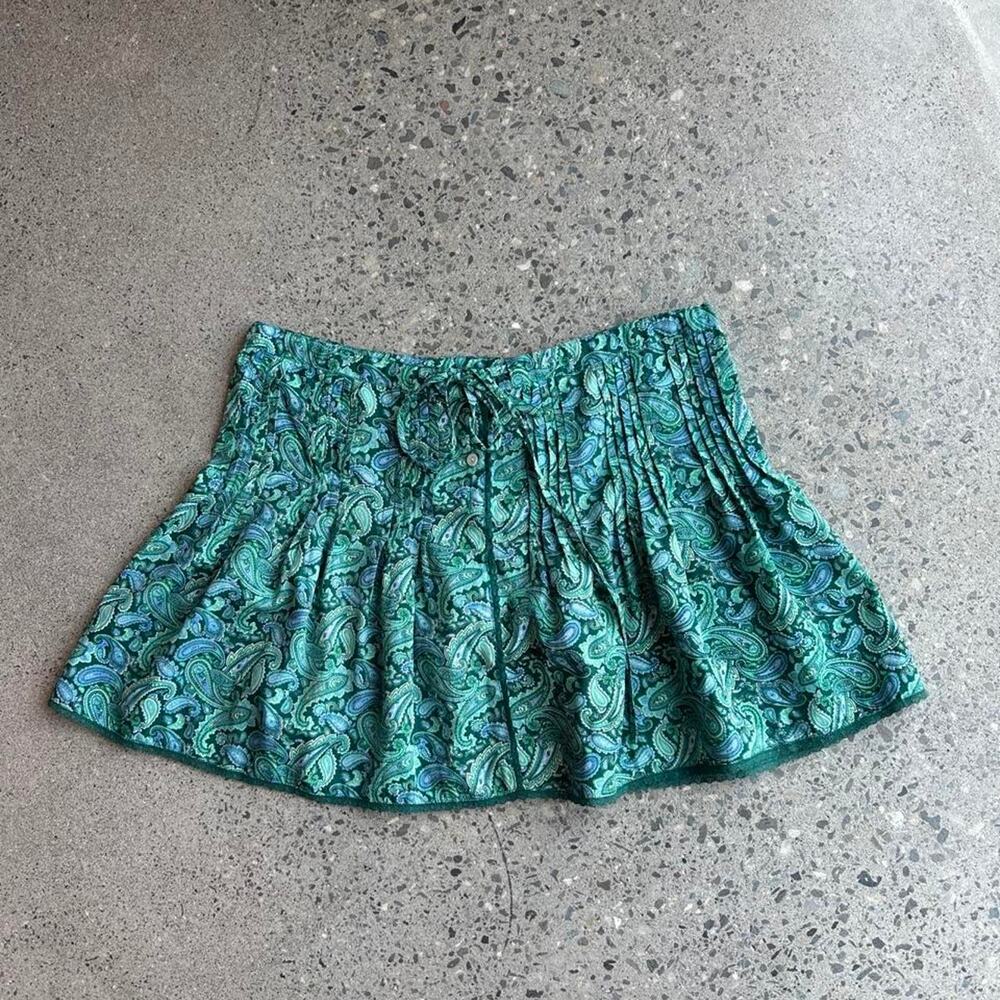 Hoss (?) women’s small skirt Green and blue paisley mini skirt
